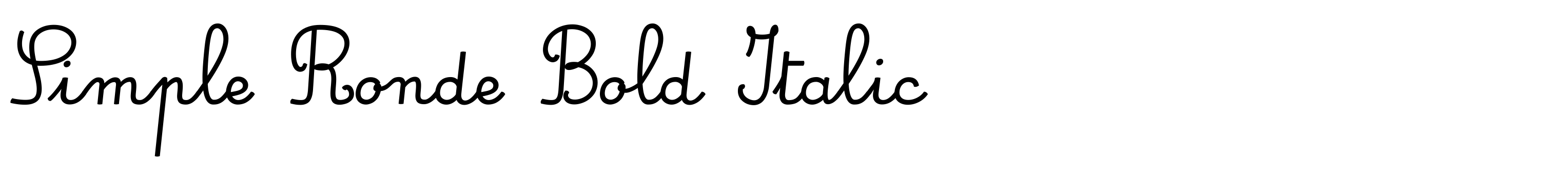 Simple Ronde Bold Italic